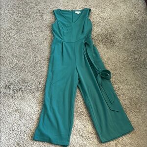 Calvin Klein Green Jumpsuit with Wide-Leg Silhouette